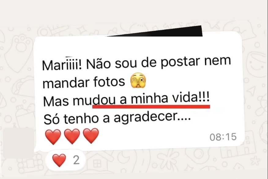 Print de conversa de WhatsApp de uma aluna do desafio