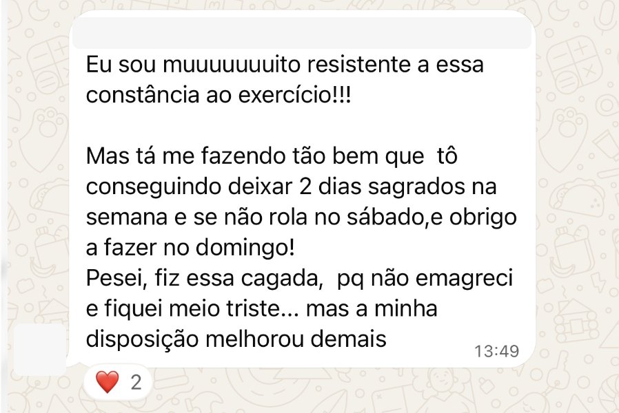 Print de conversa de WhatsApp de uma aluna do desafio