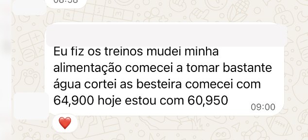Print de conversa de WhatsApp de uma aluna do desafio
